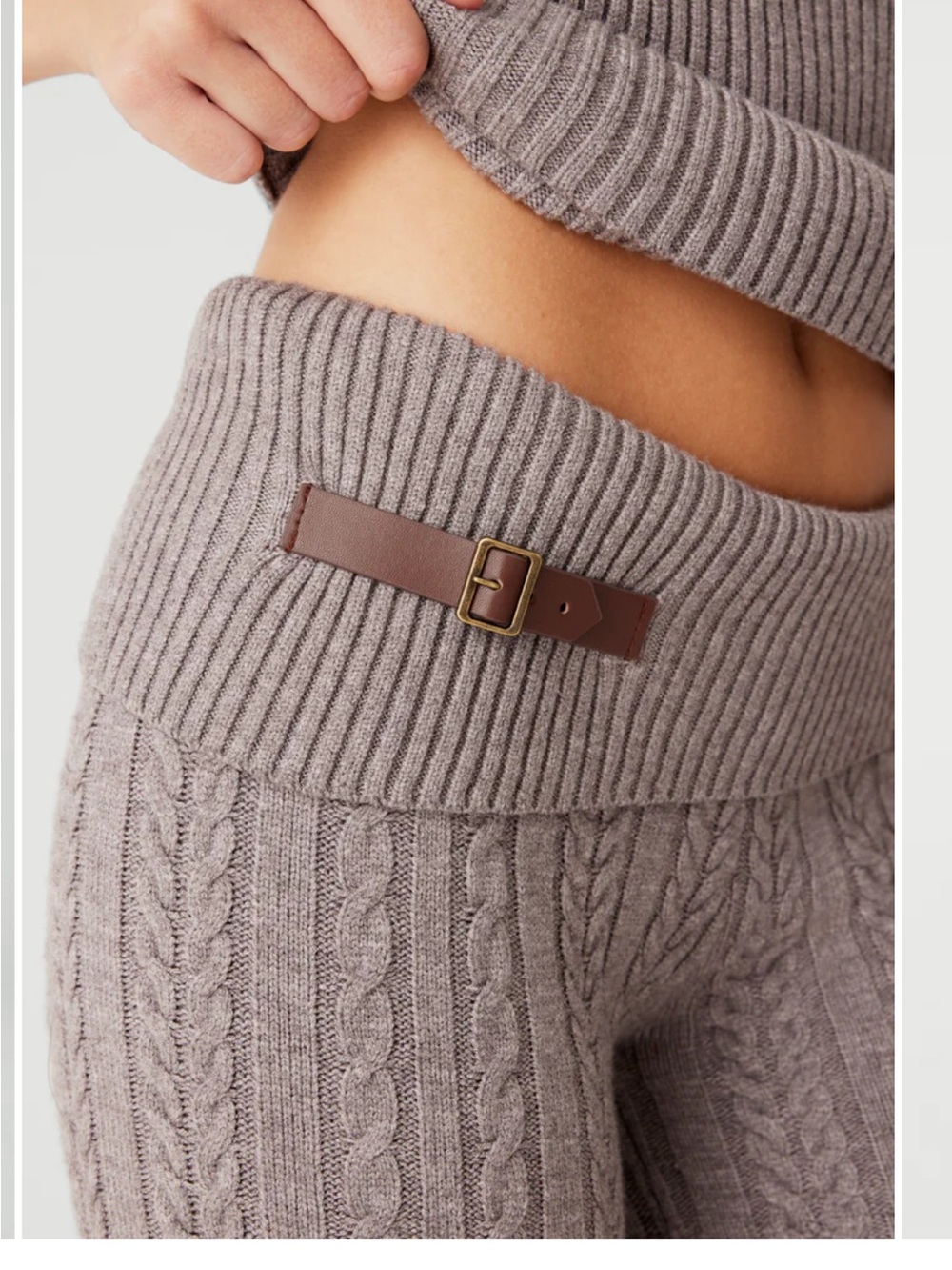 Frankie’s Bikinis Fleur Cable Knit Cloud Pant